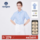 Navigare意大利小帆船女士短袖卷邊襯衫全棉休閑襯衣2323503501 蔚藍 XL 