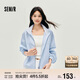 森馬（Semir）外套女秋短款蕾絲寬松蝙蝠袖棉麻立領(lǐng)2025小清新夾克10A525108002