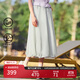 FILA 斐樂(lè )官方女裝梭織裙2025夏季新款時(shí)尚休閑舒適涼感防曬半身裙 大地灰-GY M 165/66A/M