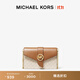 MICHAEL KORS邁克高仕 MK Charm 中號老花鏈條單肩包 香草白/橡果棕 149 NS