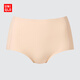 優(yōu)衣庫女裝AIRism無痕短褲/空氣衣高腰三角內(nèi)褲25秋冬新款479197 31 米色 L /160/88