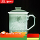 金鑲玉黃守良手作茶杯 景德鎮影青雕刻商務(wù)辦公家用泡茶杯送禮 鴻運當頭
