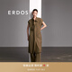 ERDOS 春夏廓形襯衫裙時(shí)尚休閑寬松百搭絲棉混紡商務(wù)通勤女連衣裙 軍綠 XL 170/92A