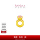 周大福SOINLOVE寶藏女孩微笑玫瑰花情書(shū)B(niǎo)B戒黃金轉運珠配繩可選 VR1718 示愛(ài)BB戒