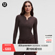 lululemon丨Hold Tight 女士緊身剪裁長(cháng)袖亨利衫 LW3HN3S 紅杉棕 S /6
