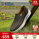 金利來(lái)（Goldlion）男鞋爆米花科技高彈減震磨砂皮鞋G539430312SRA深灰42碼
