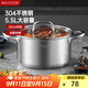 美廚（maxcook）湯鍋 304不銹鋼湯鍋湯煲24cm 加厚復合底 電磁爐通用MCT8244