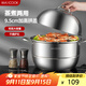 美廚（maxcook）二層蒸鍋 不銹鋼加厚復(fù)底30CM 電磁爐通用 蒸煮兩用MCZ196