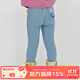 papa爬爬冬季兒童打底褲仿牛仔長(cháng)褲男女寶寶加絨保暖百搭時(shí)髦潮 淺藍色 110 cm