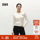 森馬（Semir）毛衣女冬季短款半開(kāi)襟刺繡修身套頭衫女生風(fēng)顯瘦上衣107724107001