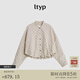 旅途原品ltyp 漢麻棉幾何剪花棒球領(lǐng)短外套 女士秋季棉麻寬松短款 燕麥米-幾何提花 M