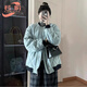 若盼棉衣棉服女短款冬季2025年新款菱格寬松學(xué)生棉襖超好看夾棉厚外套 淺藍色 M 105-125斤