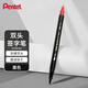 派通（Pentel ）雙頭浪漫簽字筆書(shū)法毛筆 大字軟筆小字硬筆 XSFW34A