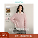 茵曼（INMAN）2025秋冬女裝新款法式手工拉毛時(shí)尚釘珠羊毛衫圓領(lǐng)寬松百搭毛衣 櫻粉色 XL