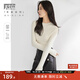 對白【可機洗100%綿羊毛】半高領(lǐng)打底衫女秋冬2025新款百搭針織衫 月光白 S