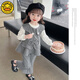 G·DUCK KIDS小黃鴨女童秋裝2025新款套裝女童小香風(fēng)休閑長(cháng)袖女寶寶洋氣小童三 黑色三件套 +同款包包 90
