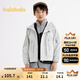 巴拉巴拉男童外套童裝大童連帽防風(fēng)兒童秋裝 淺灰 140 cm