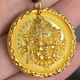奢名紀金包銀黃財神吊墜999足金包足銀大氣實(shí)心男女款圓牌無(wú)事牌送禮物 包金3克總重約25克30MM黃財神吊墜【贈黑繩】