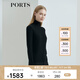 PORTS寶姿女裝秋冬新品女裝針織長(cháng)袖高領(lǐng)套頭衫LL9K420LKF037 黑色 L （8）