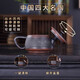 建水紫陶茶具家用茶具高檔復古泡茶專(zhuān)用漢瓦壺功夫茶具可懸停提轉 紫陶可懸停雕刻鳳鳴漢瓦壺 260ml