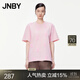 JNBY/江南布衣夏季女裝T恤純棉寬松滿(mǎn)印兔子女短袖通勤5O4113780 634/淺珊瑚紅 L