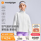 moodytiger女童外套柔軟舒適春秋裝兒童立領(lǐng)純色簡約短款寬松運(yùn)動(dòng)空氣層外套