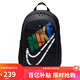 耐克（NIKE）男女雙肩包背包 大容量旅行包電腦書(shū)包休閑包HF7722-010 黑彩色