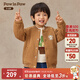PawinPaw卡通小熊童裝25年秋冬新款男寶寶毛絨棒球服外套保暖 Beige米色/35 90