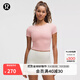 lululemon丨Nulu? 女士運動(dòng)背部交叉短袖 T 恤 LW3JFBS 朦朧粉 XS