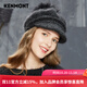 卡蒙（Kenmont）保暖貝雷毛線(xiàn)帽馬海毛針織帽女加厚貉子毛球毛線(xiàn)帽秋冬鴨舌帽9185 黑色 58cm