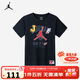 JordanNIKE耐克童裝男女童短袖T恤JORDAN夏季兒童上衣 正黑色 160(XL) 