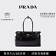 PRADA/普拉達【禮物】女士Prada Bonnie大號牛皮革手提單肩包 黑色
