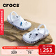 卡駱馳（CROCS）洞洞鞋貝雅卡駱班輕便耐磨一腳蹬休閑鞋|205089 白/深藍-126 37 /38(230mm)
