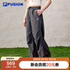 FILAFUSION斐樂(lè )潮牌梭織長(cháng)褲女2025夏季時(shí)尚休閑寬松運動(dòng)褲