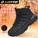 樂(lè )途（LOTTO）運動(dòng)鞋男女同款冬季加絨棉鞋戶(hù)外防滑保暖高幫靴子男5975黑色42