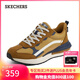 斯凱奇（Skechers）女鞋復古慢跑鞋舒適運動(dòng)休閑鞋軟底德訓鞋155450 麥黃色/WTN 35