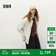 森馬（Semir）森柔牛仔|牛仔外套女中長款燈芯絨翻領(lǐng)秋季落肩寬松上衣時(shí)尚 奶白10501 M