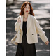 尚靜針織衫女25年冬新女裝千金風(fēng)氣質(zhì)輕奢呢感蝙蝠袖高級感氣質(zhì)短外套