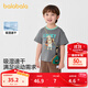 巴拉巴拉童裝寶寶短袖t恤嬰兒打底衫男童上衣兒童2025新夏季速干 品灰20210 120
