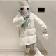 Jret云朵棉服外套女泡芙2025冬季新款小個(gè)子慵懶感韓系中長(cháng)版棉襖女 米白色-加厚款(小A版更顯瘦) S 建議80-105斤