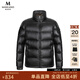MANGANO輕奢品牌冬季男士羽絨服舒適保暖鴨絨外套男通勤戶(hù)外奢侈品男裝 黑色 52 (180/100A)