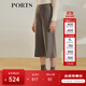 PORTS寶姿女裝 秋冬新品縫制針織中筒長(cháng)褲LL9P064LWF065 米駝色混色 XS (2)