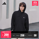 adidas休閑加厚毛圈連帽衛衣套頭衫男女秋冬阿迪達斯官方輕運動(dòng)   黑色   L