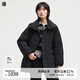 播工裝風(fēng)收腰絎縫羽絨服女24冬新款短款保暖寬松外套DDR4RD5129 K40玄黑 M