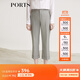 PORTS寶姿女裝 秋冬新品新款修身寬腳口休閑褲SL9P021LFQ044 羅蘭灰 XS (2)