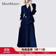 MeetMetro瑪依爾西裝連衣裙女2025秋季新款質(zhì)感職業(yè)通勤百褶裙 藏青【現貨】 XL