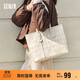 森馬（Semir）托特包溫柔菱格單肩包大容量女包手提包包105824153012