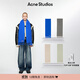 Acne Studios男女同款 純色流蘇羊毛窄款圍巾披肩兩用CA0218 皇室藍 均碼