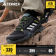 adidas AX3舒適戶(hù)外登山徒步網(wǎng)面運動(dòng)鞋男子阿迪達斯官方TERREX 黑/深灰/白/黃   42.5