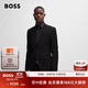 BOSS博斯 男士彈力羊毛修身西裝套裝 001-黑色 M (48A)